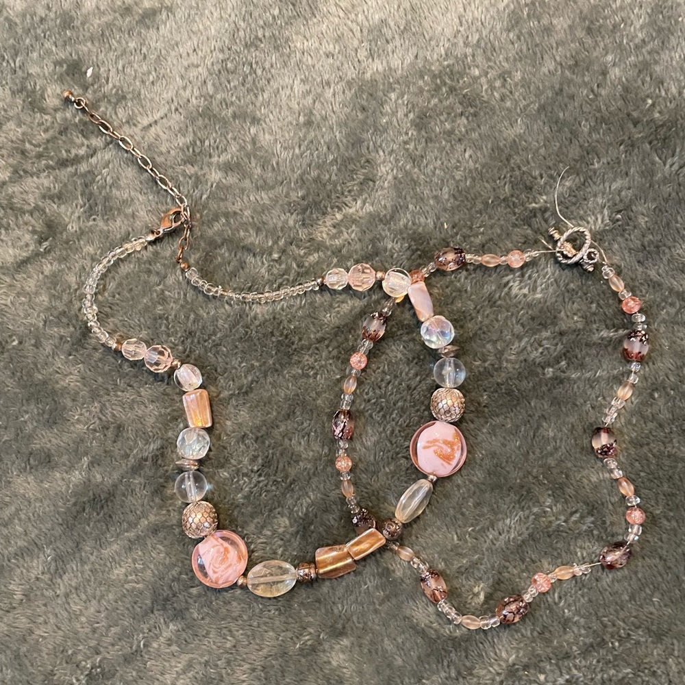 chunky pink necklaces